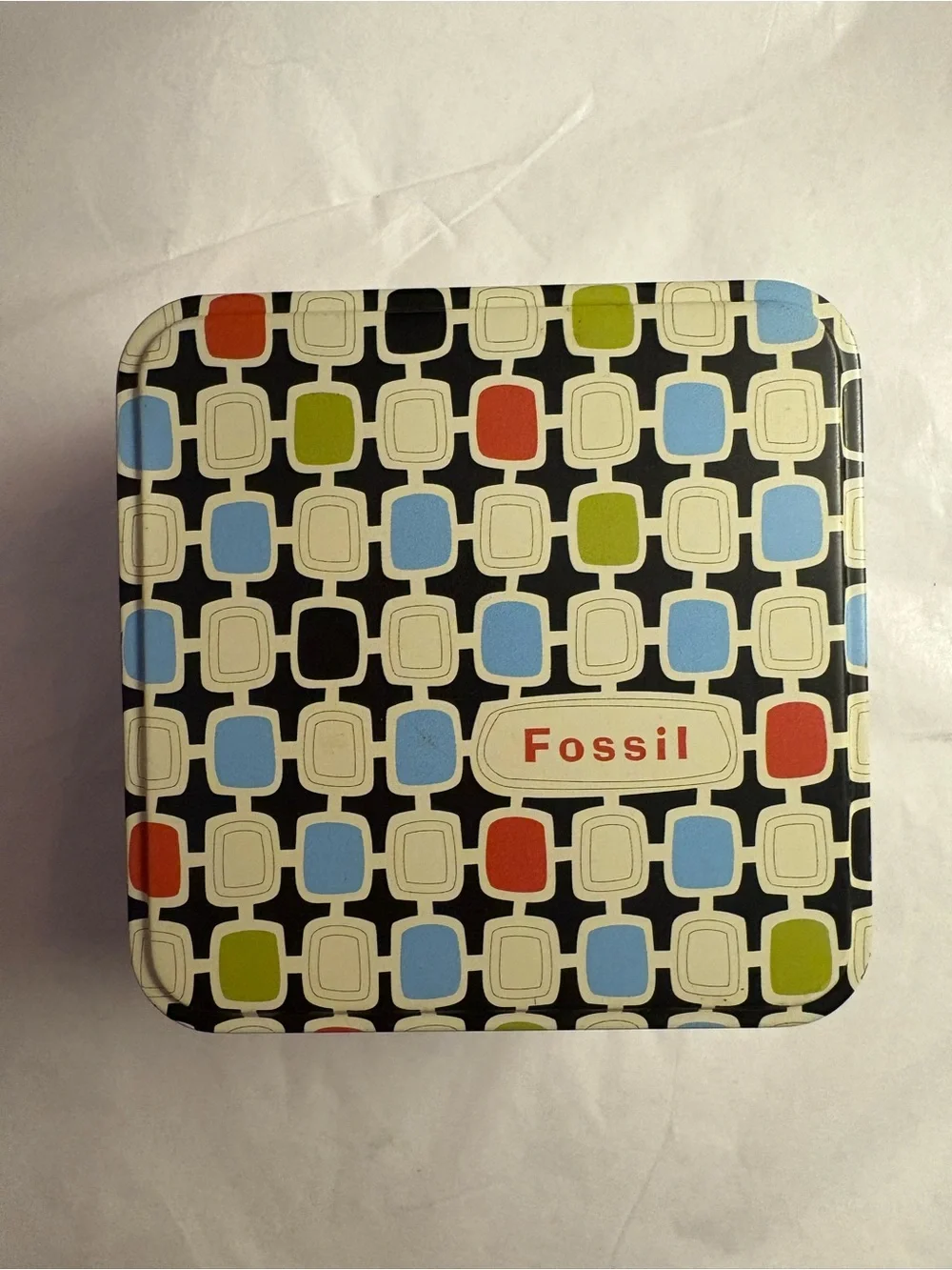 Fossil Big Tick Mens Black Leather Cuff Watch with Silver Case
